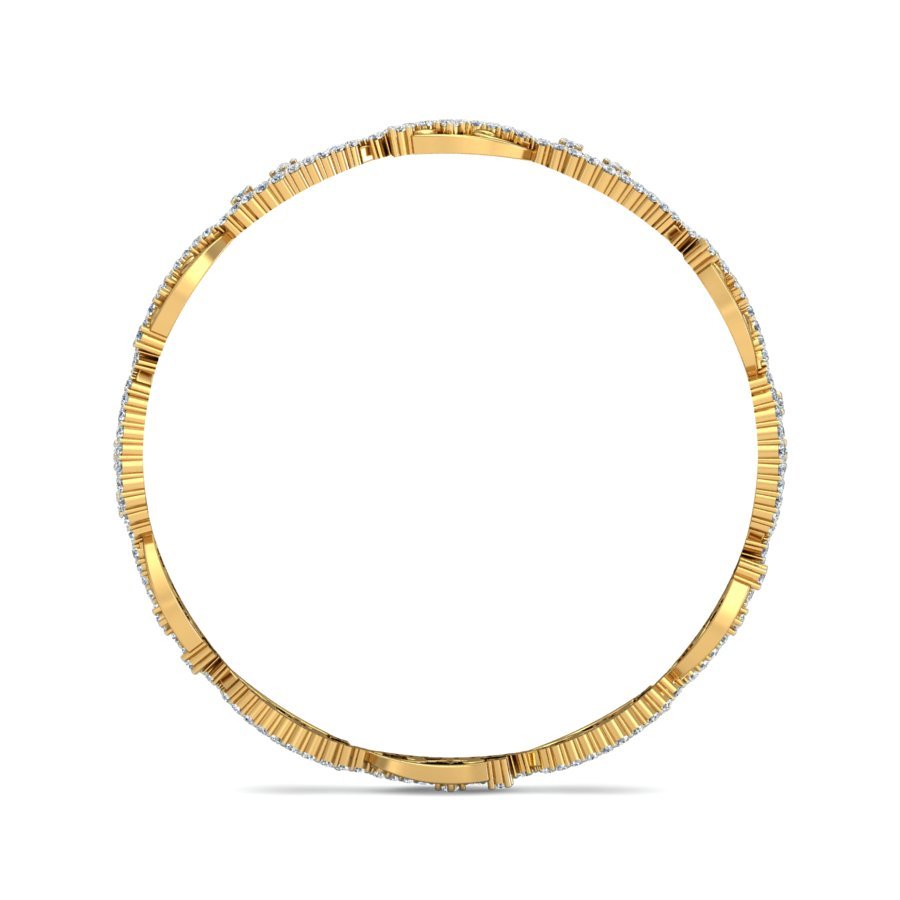 Wrist Infinity Diamond Bangles In Pure Gold By Dhanji Jewels