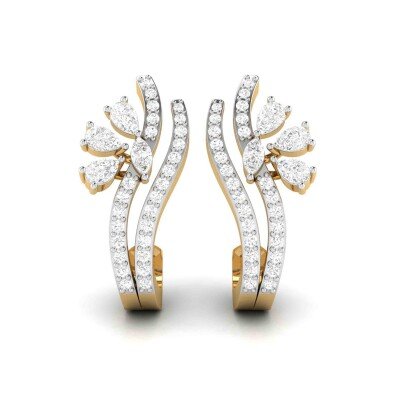 Just Bloom Diamond Earring In Pure Gold By Dhanji Jewels