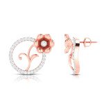 Fragrance Of Flora Diamond Earring In Pure Gold By Dhanji Jewels