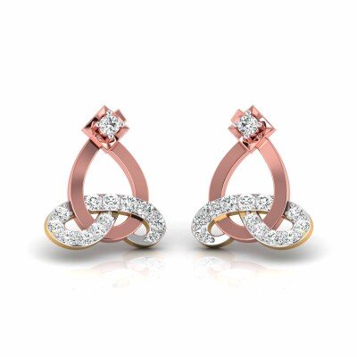 Adorable Stud Diamond Earring In Pure Gold By Dhanji Jewels
