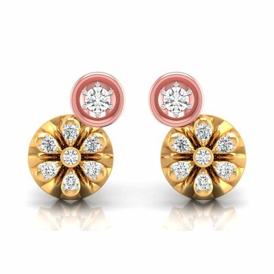 Ear Decor Diamond Earring In Pure Gold By Dhanji Jewels
