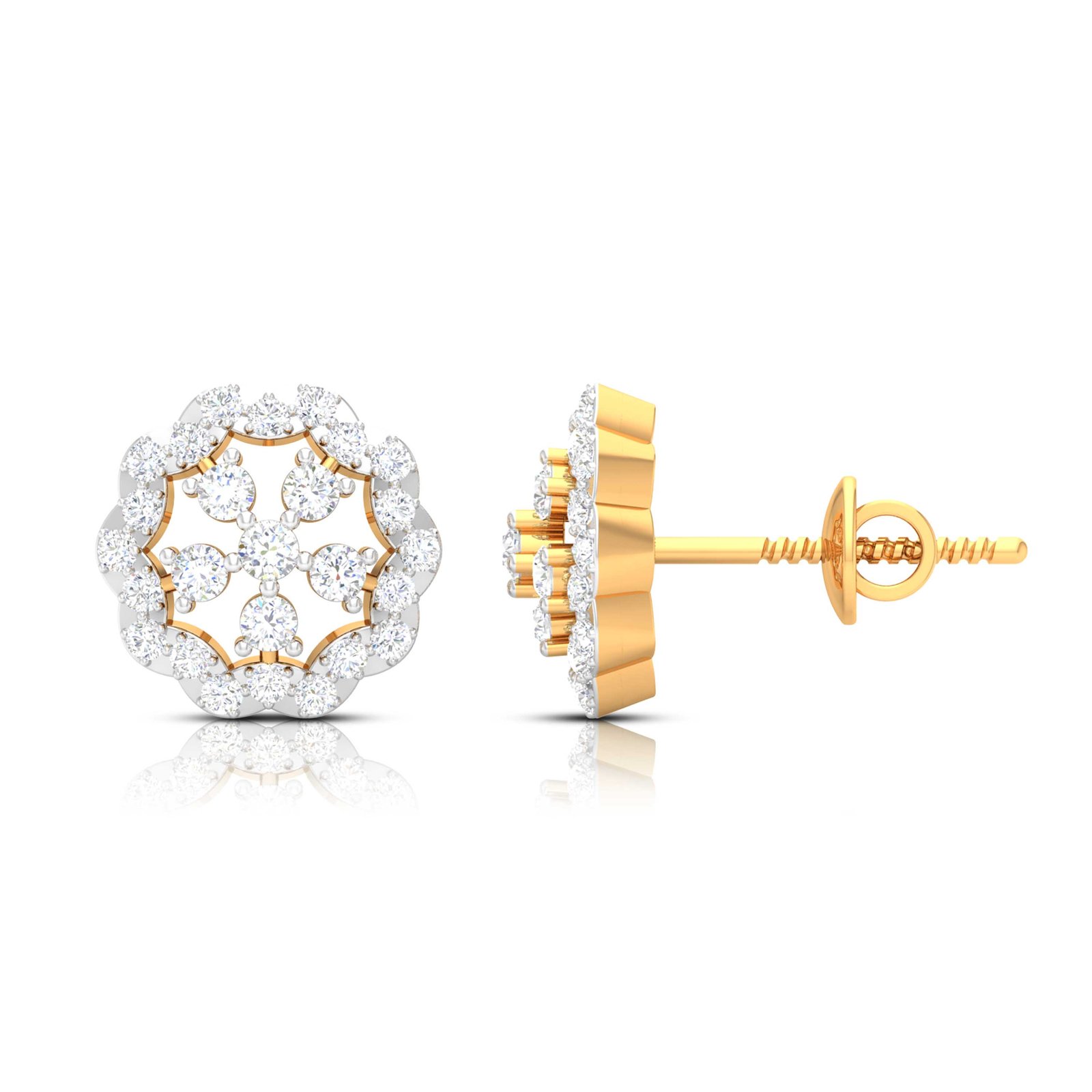 Almeida Diamond Earring In Pure Gold By Dhanji Jewels