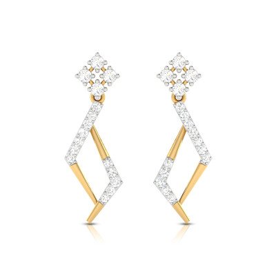 Dancing Folk Diamond Earring In Pure Gold By Dhanji Jewels