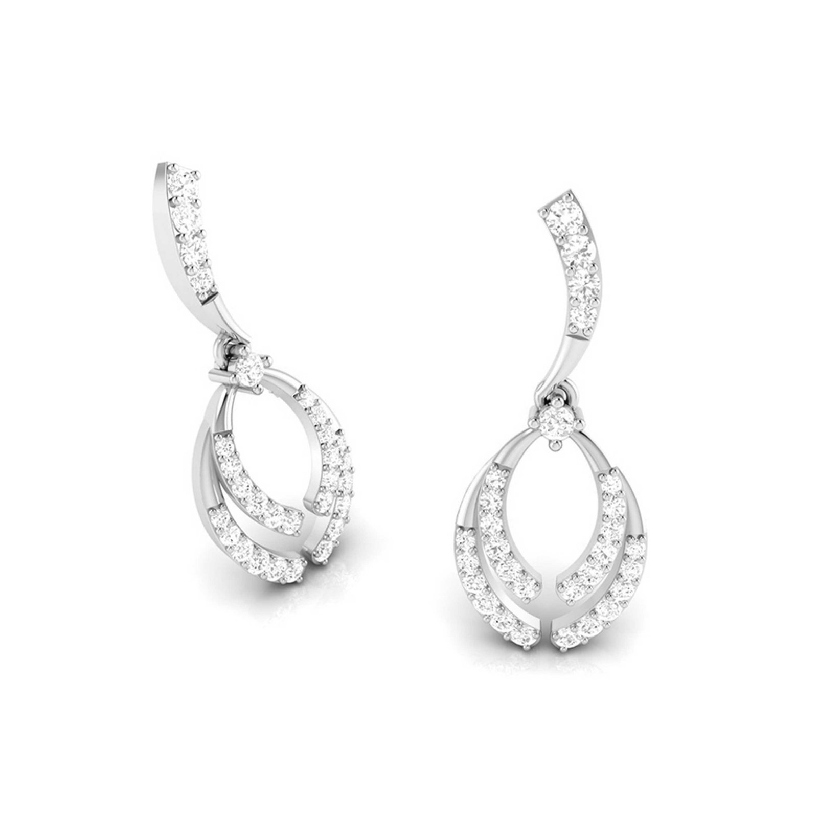 Magnetic Drop Diamond Earring In Pure Gold By Dhanji Jewels