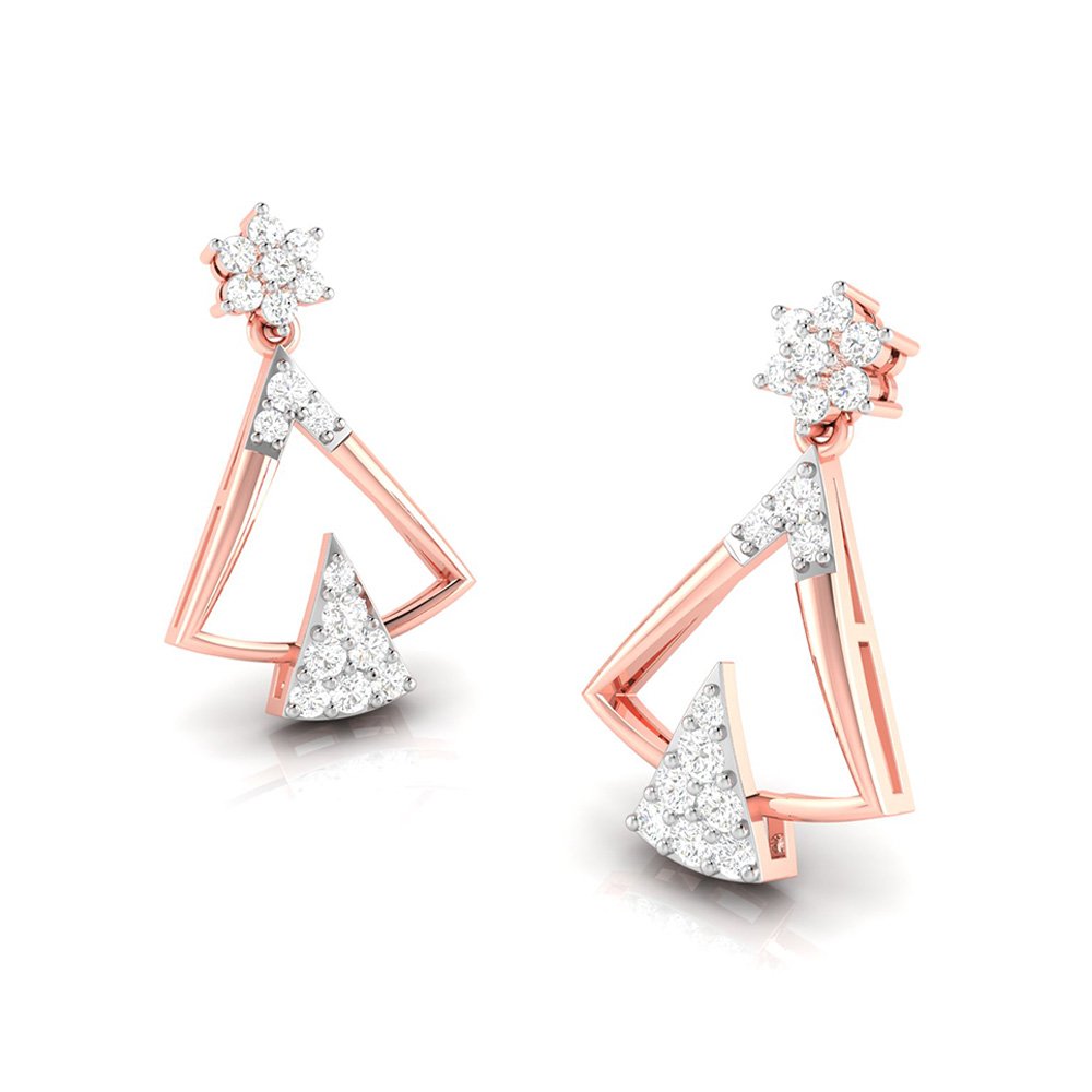 Charm Chaser Diamond Earring In Pure Gold By Dhanji Jewels