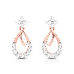 Engraved Love Diamond Earring In Pure Gold By Dhanji Jewels