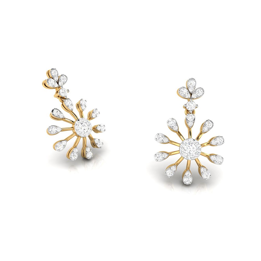 Lavish Diamond Earring In Pure Gold By Dhanji Jewels
