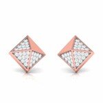 Spiked Pyramid Diamond Earring In Pure Gold By Dhanji Jewels