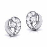 Crescent Swirl Diamond Earring In Pure Gold By Dhanji Jewels