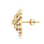 Swirling Petunia Diamond Earring In Pure Gold By Dhanji Jewels