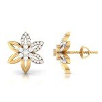 Lily Inspired Diamond Earring In Pure Gold By Dhanji Jewels
