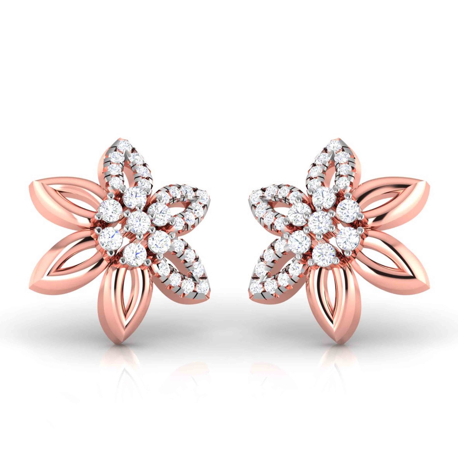 Lily Inspired Diamond Earring In Pure Gold By Dhanji Jewels