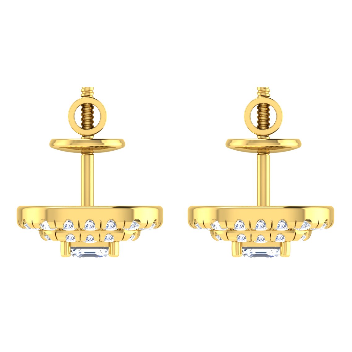 Stunning Pavilion Diamond Earring In Pure Gold By Dhanji Jewels