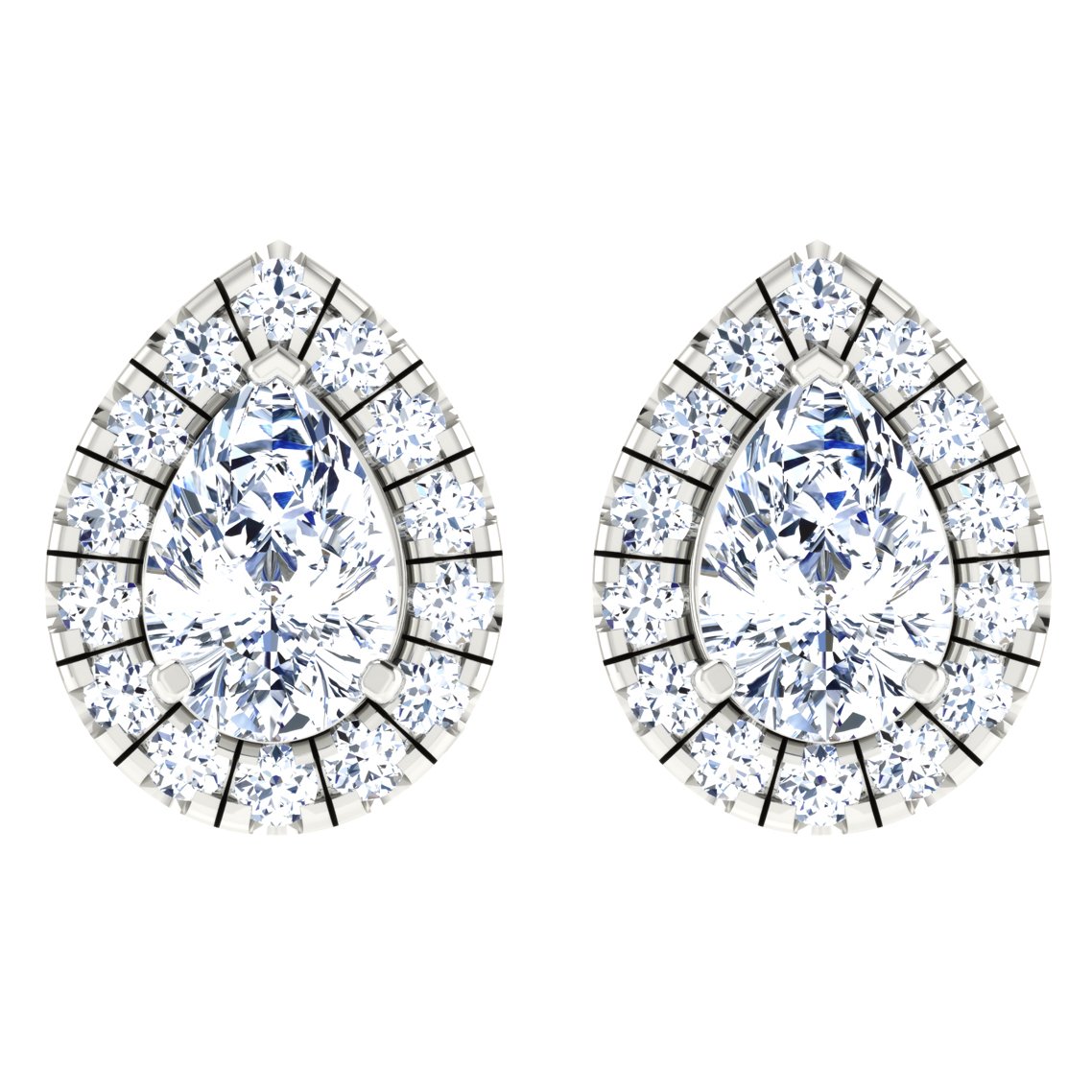 Crystal Tear Diamond Earring In Pure Gold By Dhanji Jewels