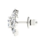 Crystal Twist Diamond Earring In Pure Gold By Dhanji Jewels