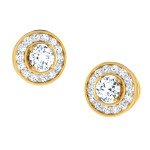 Frame Of Fame Diamond Earring In Pure Gold By Dhanji Jewels