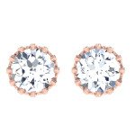 Elegant Solitaire Diamond Earring In Pure Gold By Dhanji Jewels