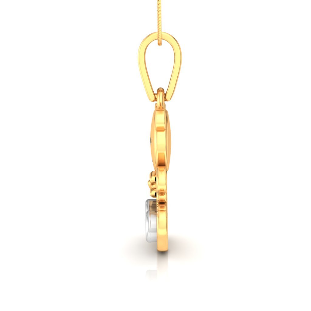 Hi Teddy Diamond Pendant In Pure Gold By Dhanji Jewels