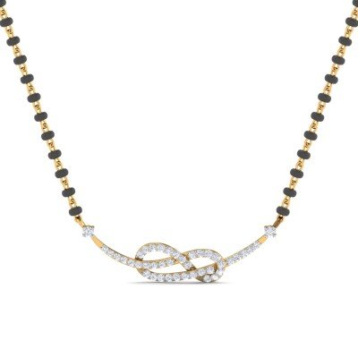 Till Eternity Diamond Mangalsutra Pendant In Pure Gold By Dhanji Jewels