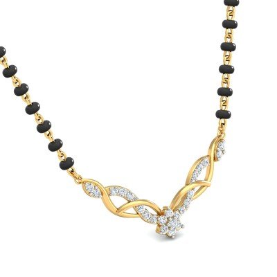 Star Of My Life Diamond Mangalsutra Pendant In Pure Gold By Dhanji Jewels