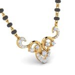 Together As Always Diamond Mangalsutra Pendant In Pure Gold By Dhanji Jewels