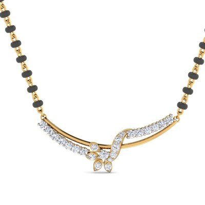 Sacred Love Diamond Mangalsutra Pendant In Pure Gold By Dhanji Jewels