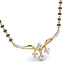 Ideal Women Diamond Mangalsutra Pendant In Pure Gold By Dhanji Jewels