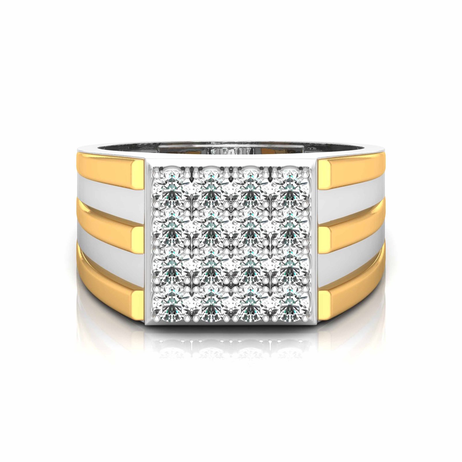Imperial Bold Man's Diamond Ring In Pure Gold By Dhanji Jewels