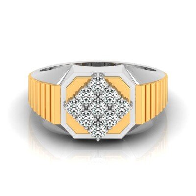 Admiral Man's Diamond Ring In Pure Gold By Dhanji Jewels