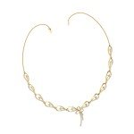 Splendid Partywear Diamond Necklace In Pure Gold By Dhanji Jewels