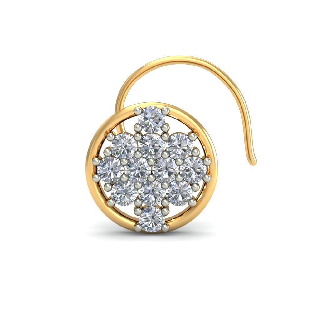 Nose's Orbit Diamond Nosepin In Pure Gold By Dhanji Jewels