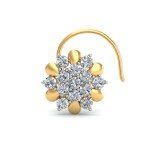 Floral Snowflake Diamond Nosepin In Pure Gold By Dhanji Jewels