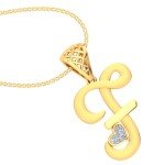 F For Fantastic Diamond Pendant In Pure Gold By Dhanji Jewels