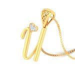 U For Upbeat Diamond Pendant In Pure Gold By Dhanji Jewels
