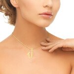 U For Upbeat Diamond Pendant In Pure Gold By Dhanji Jewels