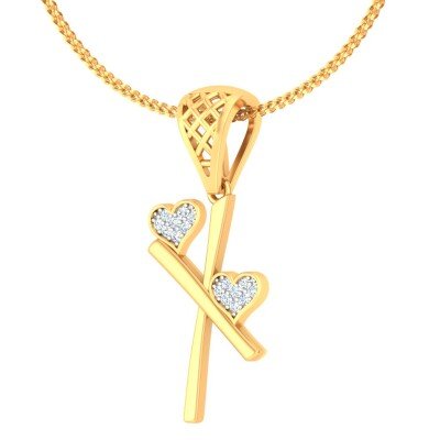 X For Xenial Diamond Pendant In Pure Gold By Dhanji Jewels