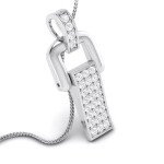 Rectangular Clip Diamond Pendant In Pure Gold By Dhanji Jewels