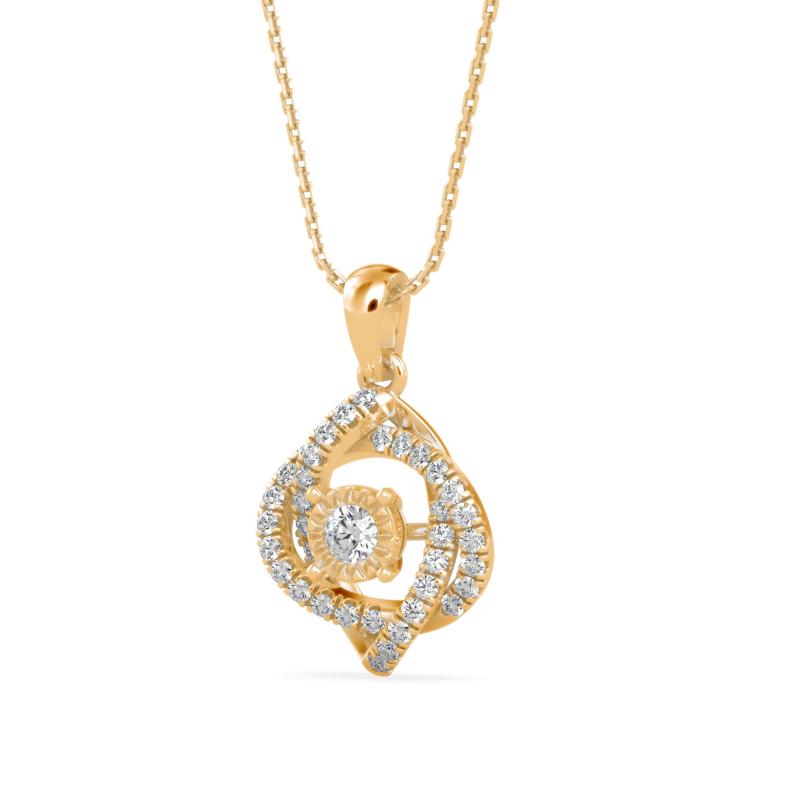 Time Turner Diamond Pendant In Pure Gold By Dhanji Jewels