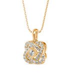 Spinning Ovals Diamond Pendant In Pure Gold By Dhanji Jewels