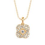 Spinning Ovals Diamond Pendant In Pure Gold By Dhanji Jewels