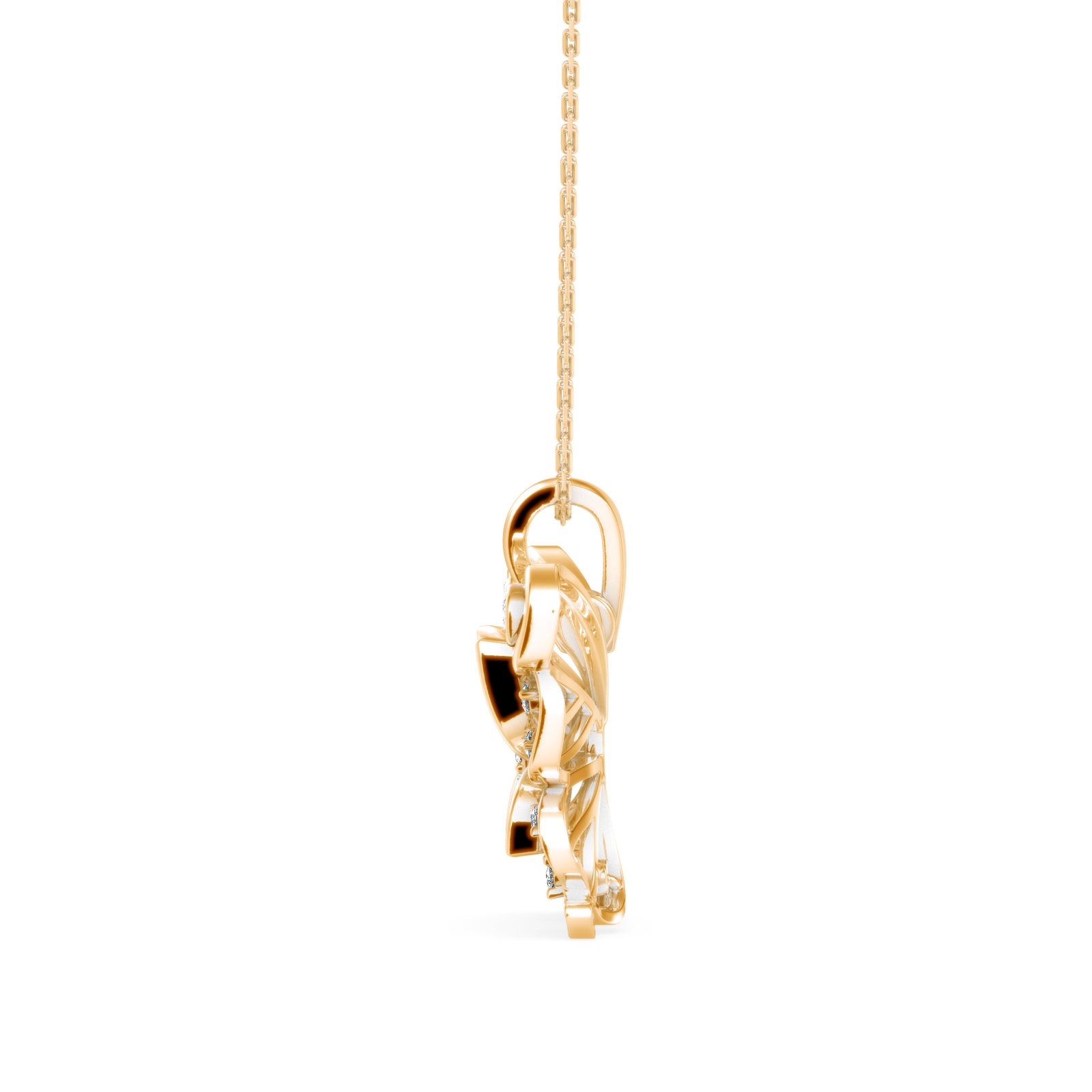 Emerging Butterfly Diamond Pendant In Pure Gold By Dhanji Jewels