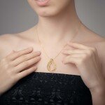 Inseparable Layers Diamond Pendant In Pure Gold By Dhanji Jewels