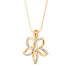 Elegant Flora Diamond Pendant In Pure Gold By Dhanji Jewels