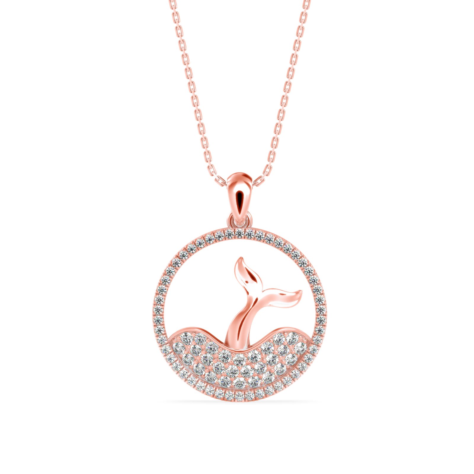Sea Of Joy Diamond Pendant In Pure Gold By Dhanji Jewels