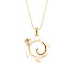 Smart Turtle Diamond Pendant In Pure Gold By Dhanji Jewels