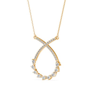Current Crush Diamond Pendant In Pure Gold By Dhanji Jewels
