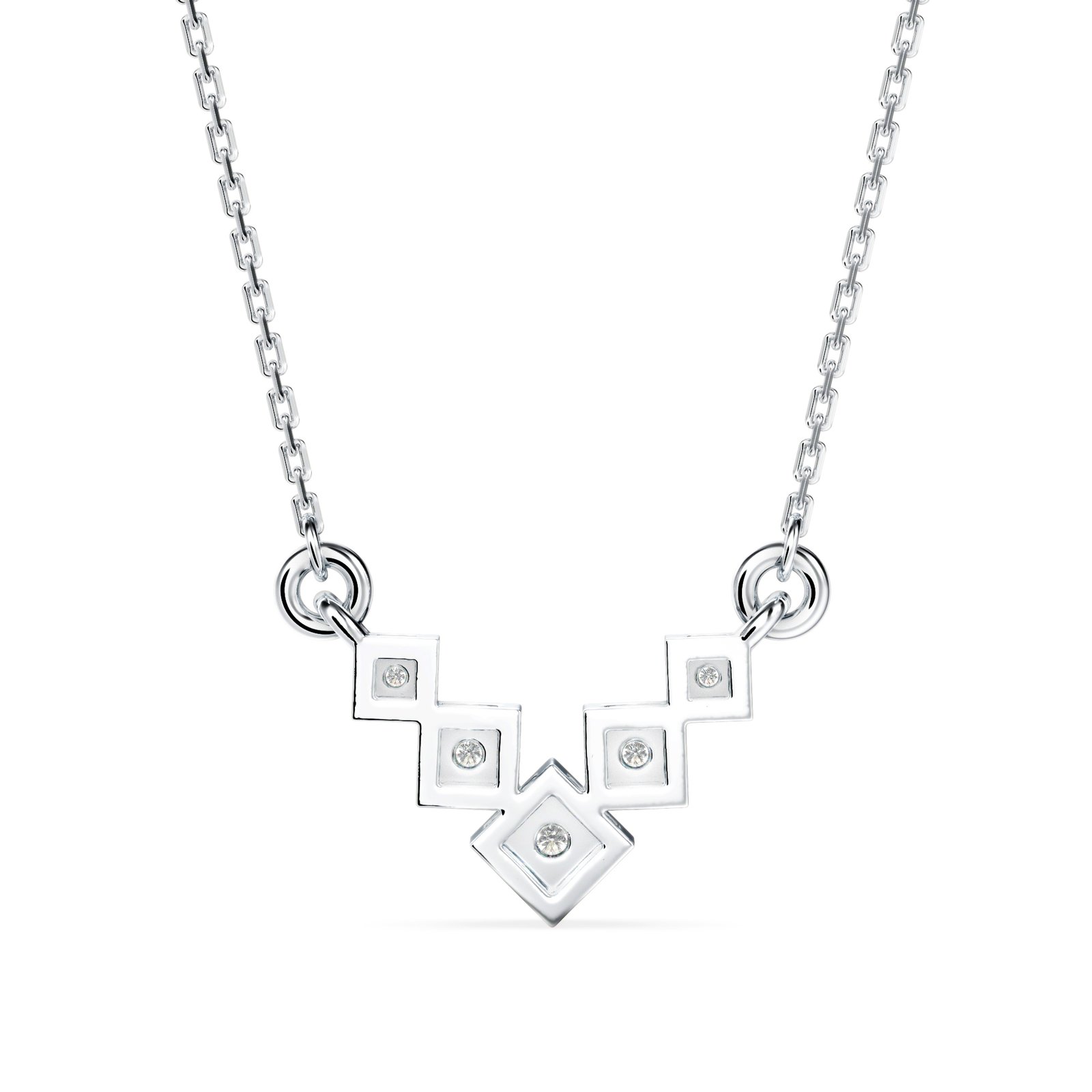 Checker Cube Diamond Pendant In Pure Gold By Dhanji Jewels