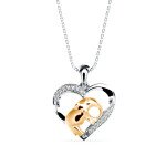 Elephant In Heart Diamond Pendant In Pure Gold By Dhanji Jewels