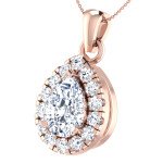 Divine Dewdrop Diamond Pendant In Pure Gold By Dhanji Jewels
