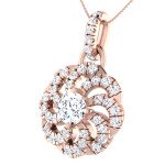 Floral Drift Diamond Pendant In Pure Gold By Dhanji Jewels